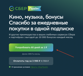 Куда вводить промокод СберПрайм